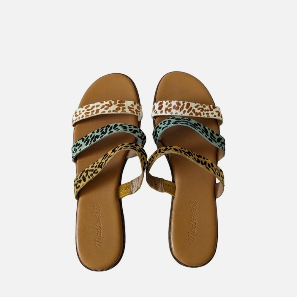 Madewell Brown and Black Sandals Flat Slip-On